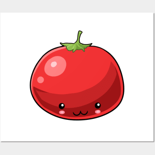 Kawaii Tomato fruit Posters and Art